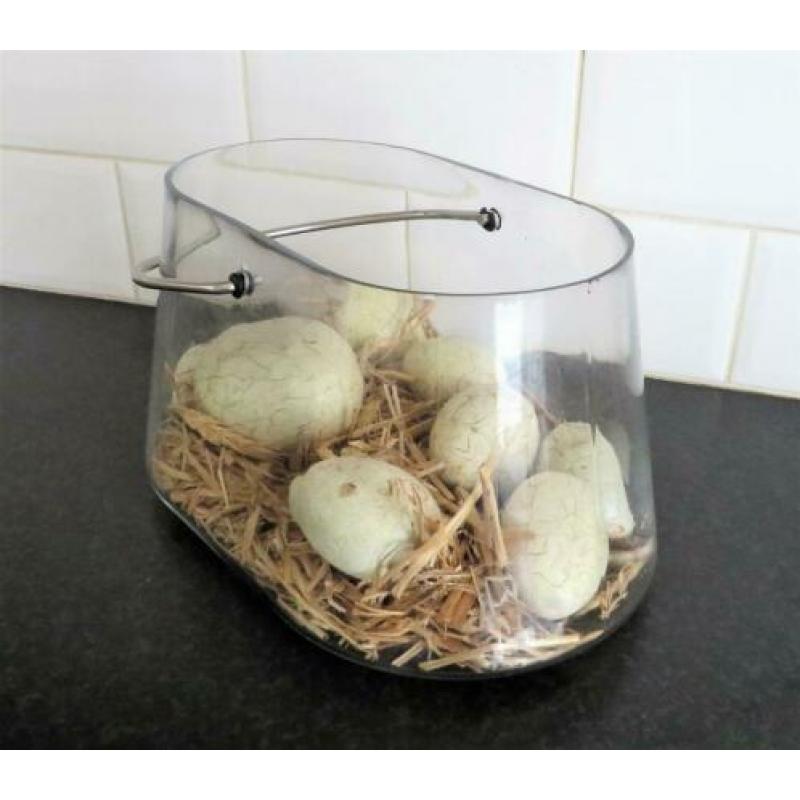 Eiermand Glas met Paaseieren (van Toonbank Melkboer)'