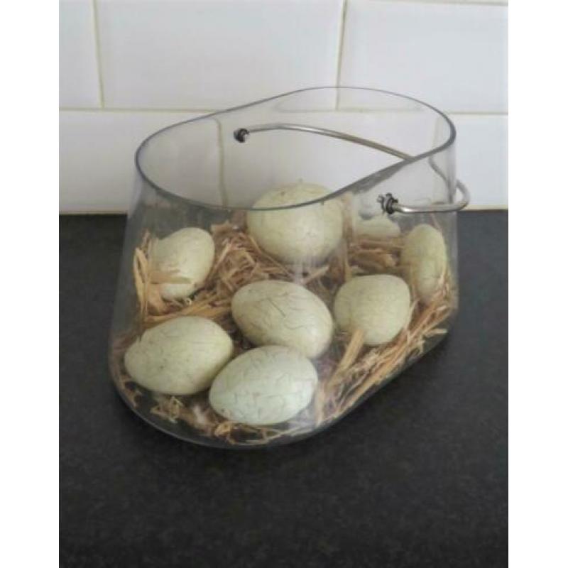 Eiermand Glas met Paaseieren (van Toonbank Melkboer)'