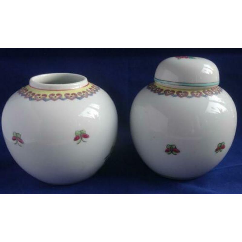 SET CHINESE GEMBERPOTTEN * Met FAZANT *