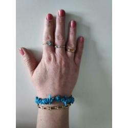 Vintage turqueniet ketting en armband. Romy Boomsma stijl