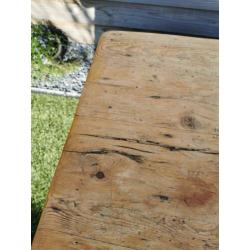 Antieke Engelse grenen houten eettafel 120 x 80 x 78