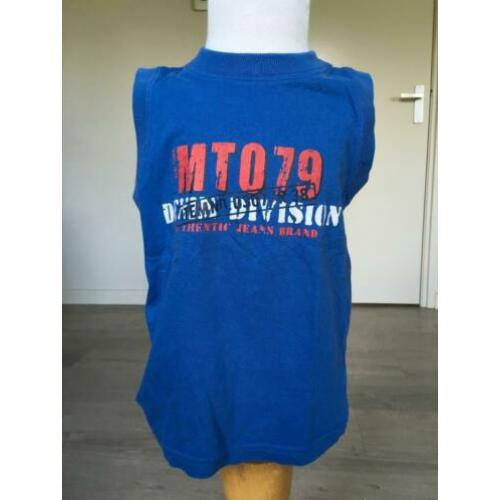 MITCH top / shirt blauw / rood netjes mt 104 ZR