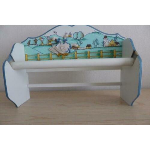 Keukenrolhouder, gans, hout