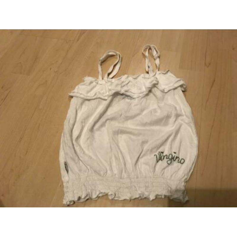 Vingino top wit maat 6/116 zgan