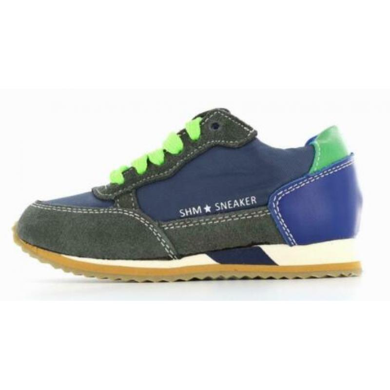 SHOESME maat 34 veter/rits blauw/grijs - gratis verzenden