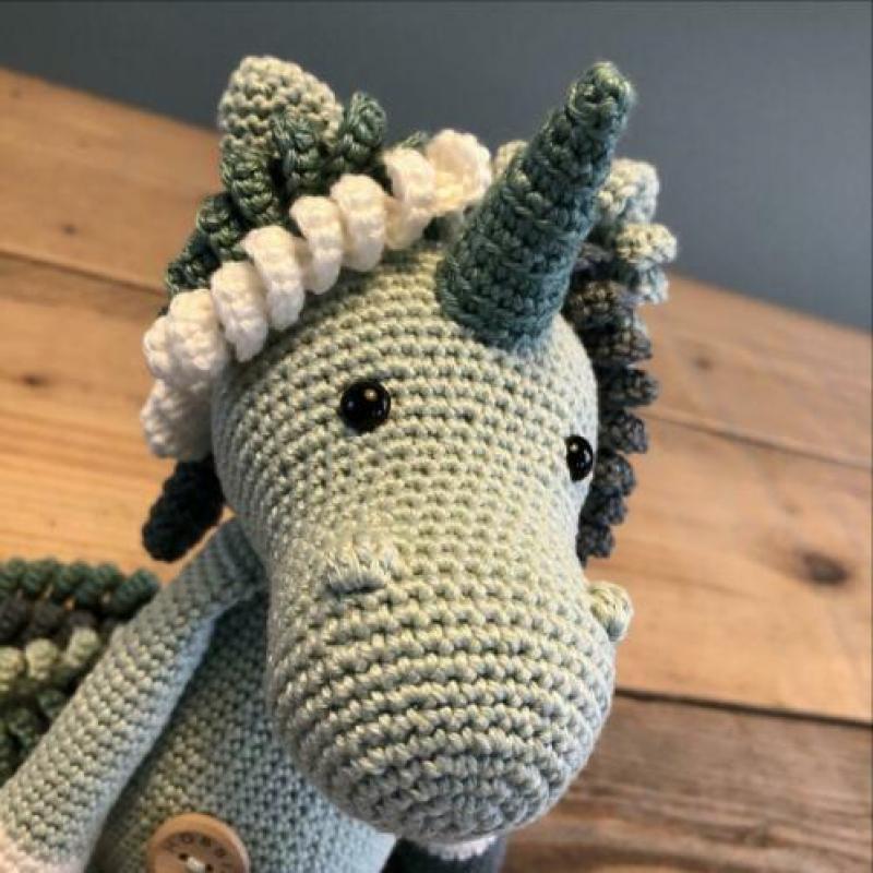 Gehaakte Unicorn Mint Groen