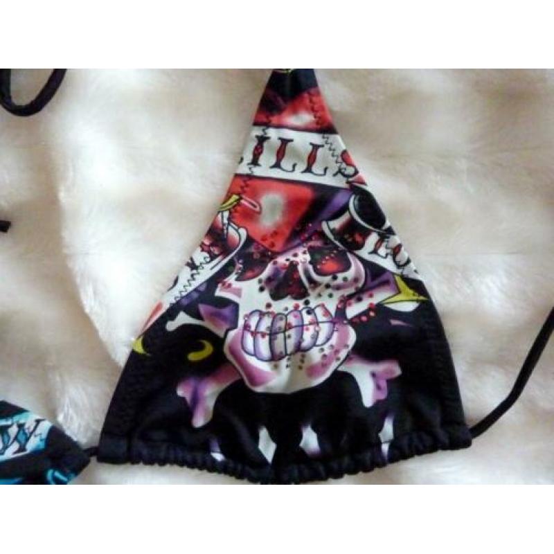 Halterbikini met steentjes van Ed Hardy by Christian Audiger