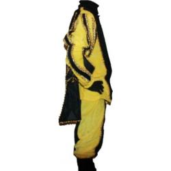 Luxe Zwarte Piet Pak/Kostuum Geel/Zwart S