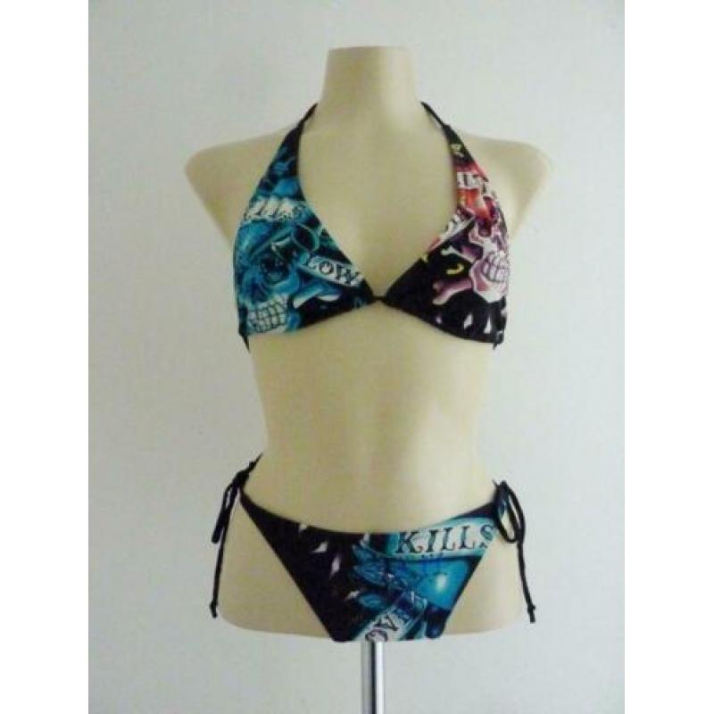 Halterbikini met steentjes van Ed Hardy by Christian Audiger