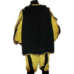 Luxe Zwarte Piet Pak/Kostuum Geel/Zwart S