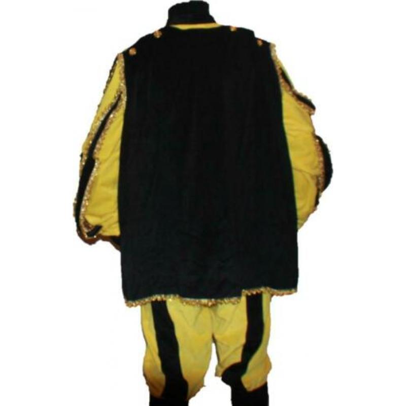 Luxe Zwarte Piet Pak/Kostuum Geel/Zwart S