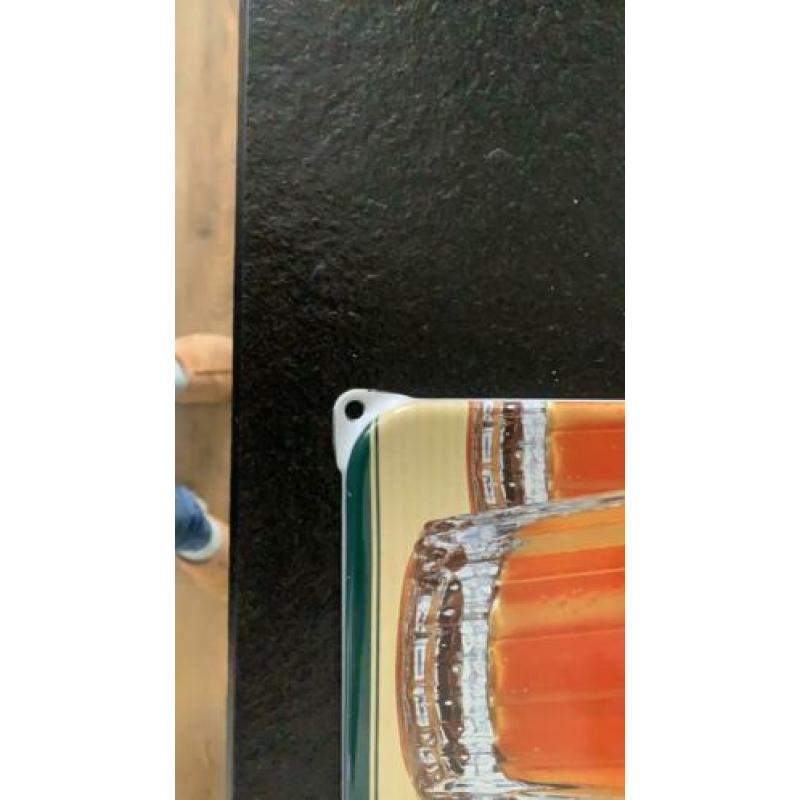 Emaille reclamebord mancave café DAS bier