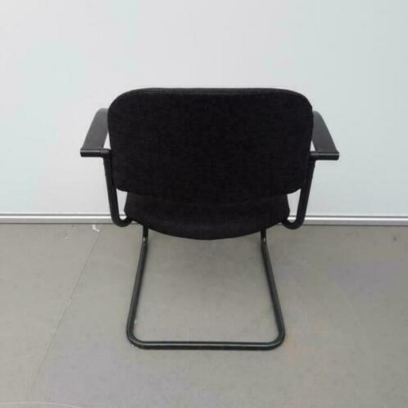 Dauphin vergaderstoel kantoor stoelen met nieuwe zwarte stof