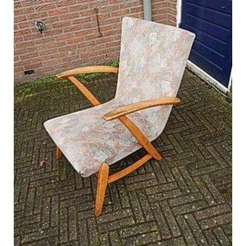 Oude Stoel - webe eiken gelderland Brocante Vintage Retro