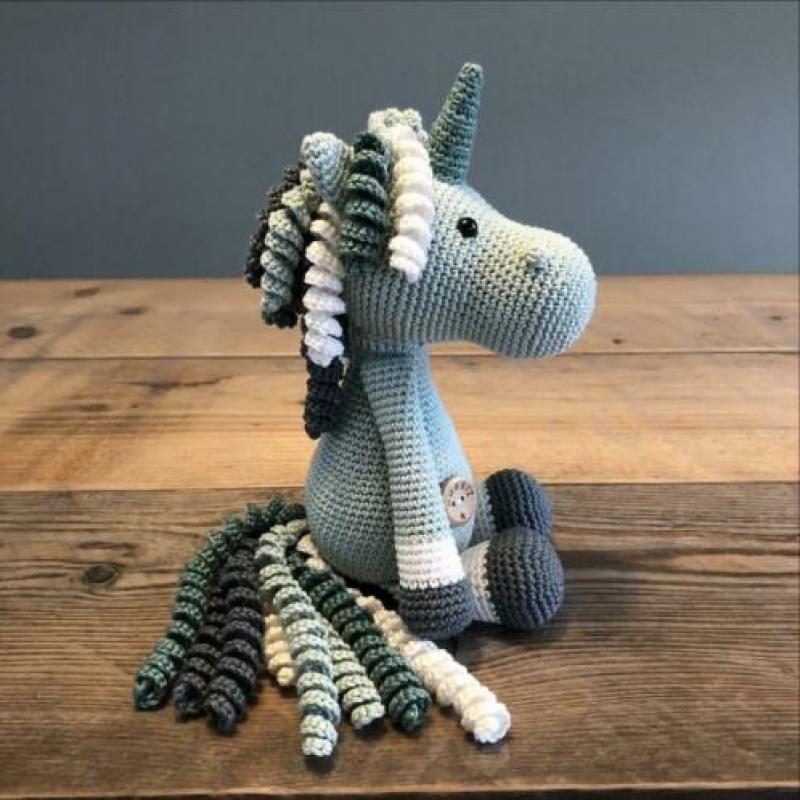Gehaakte Unicorn Mint Groen