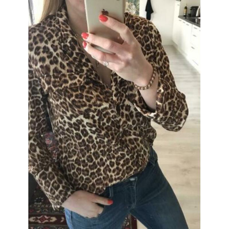 Tijgerprint blouse Samsoe & Samsoe maat L als nieuw