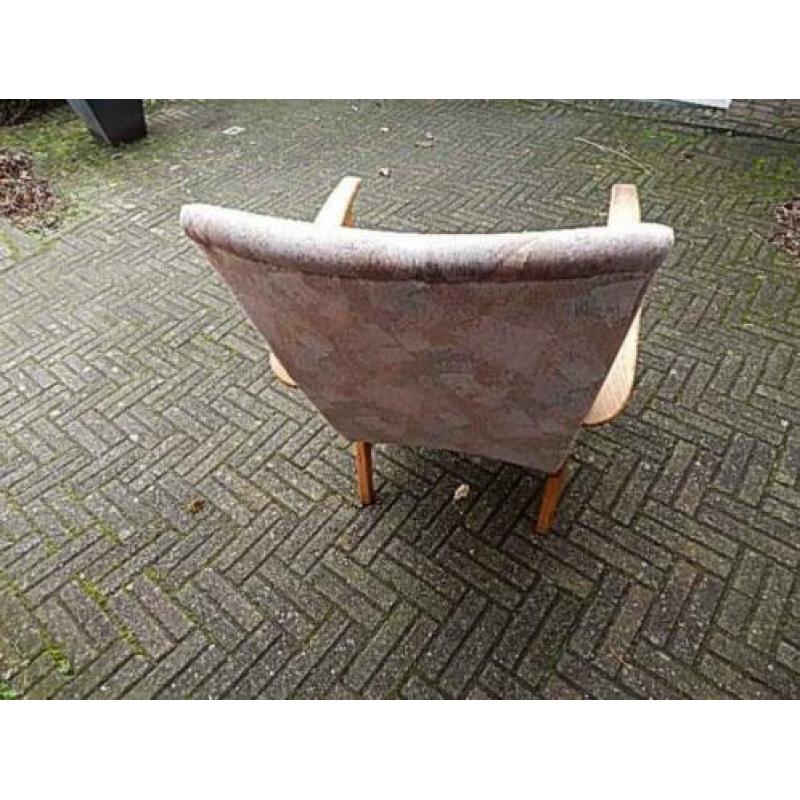 Oude Stoel - webe eiken gelderland Brocante Vintage Retro