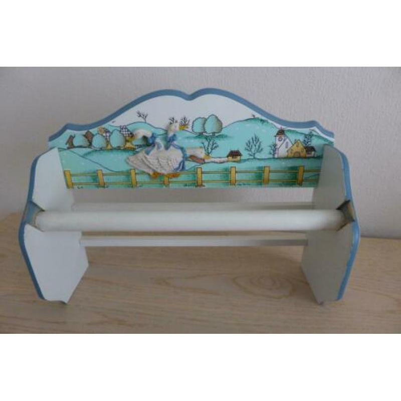 Keukenrolhouder, gans, hout