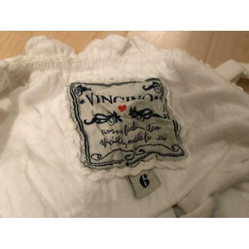 Vingino top wit maat 6/116 zgan