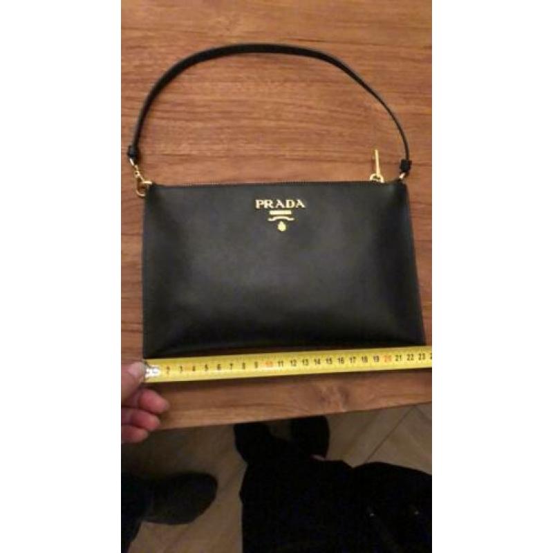 Prada tas zwart leder
