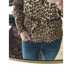Tijgerprint blouse Samsoe & Samsoe maat L als nieuw