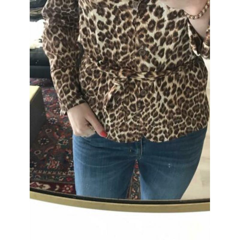 Tijgerprint blouse Samsoe & Samsoe maat L als nieuw