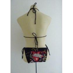 Halterbikini met steentjes van Ed Hardy by Christian Audiger