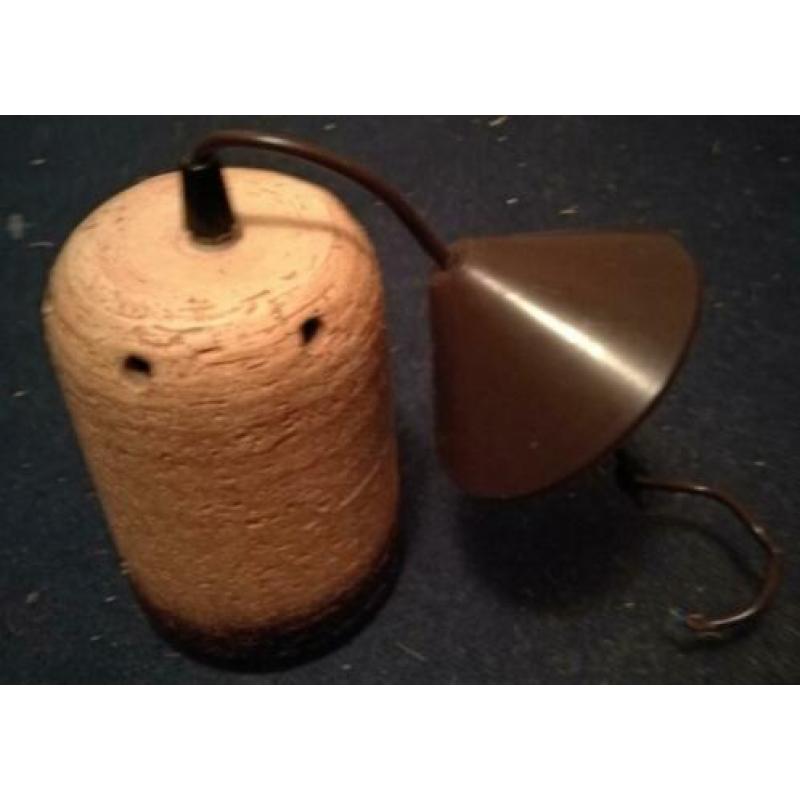 Vintage aardewerken hanglamp - retro