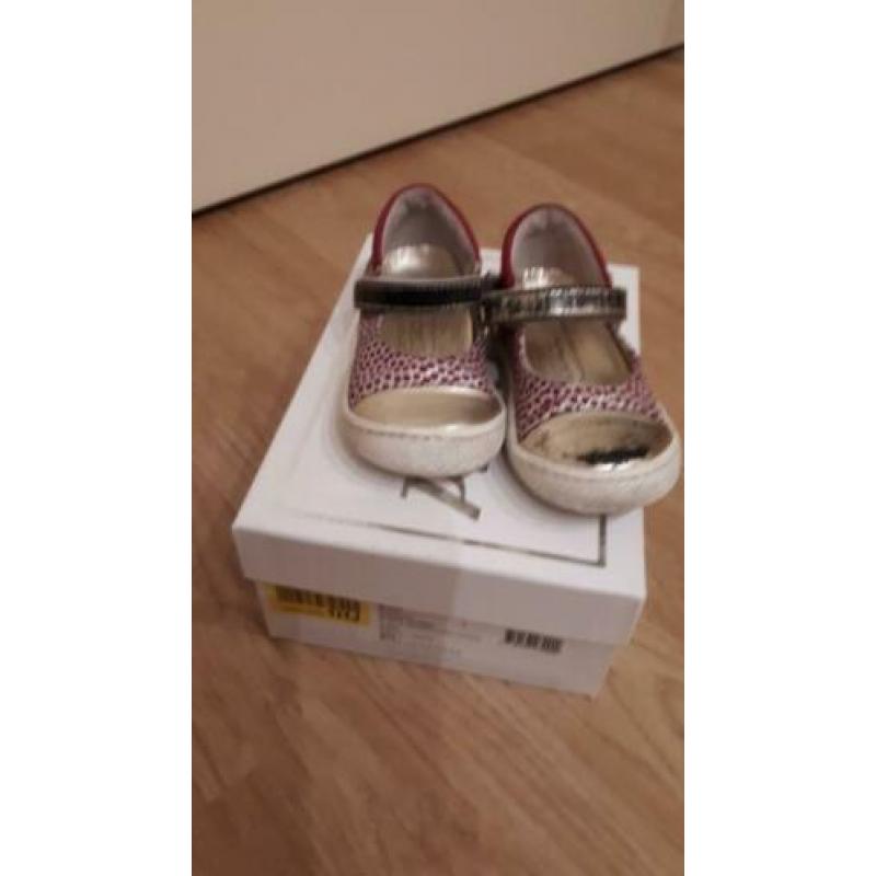 Roze zilveren Pinochhio ballerina's maat 23 meisje