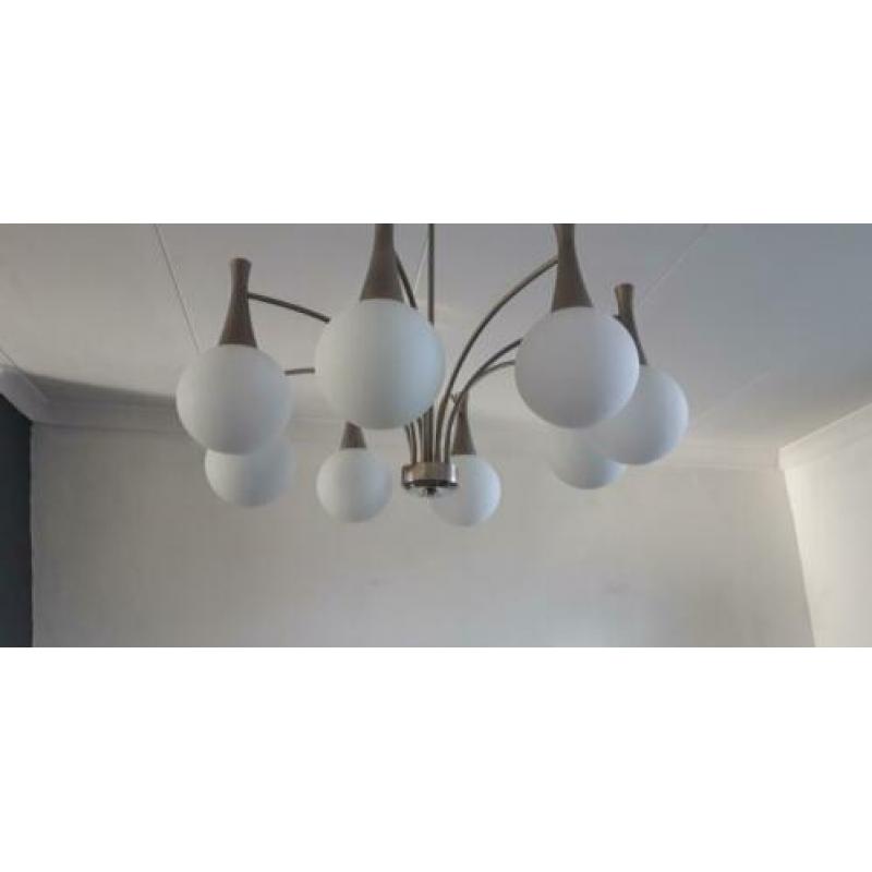 vintage hanglamp Boulanger, ontwerp Sciolari bollen