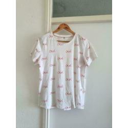 ONLY t Shirt wit+rood L/40 ??PRIJS €6,00??