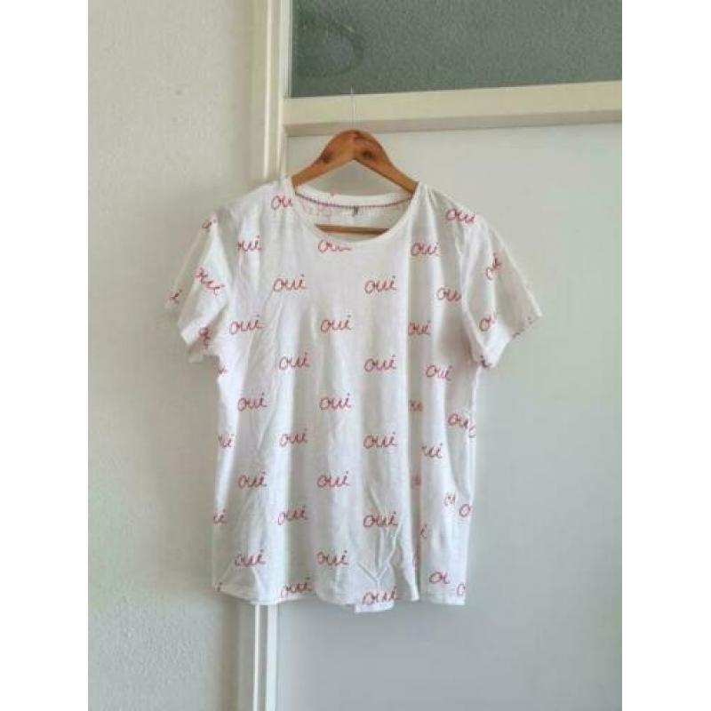 ONLY t Shirt wit+rood L/40 ??PRIJS €6,00??
