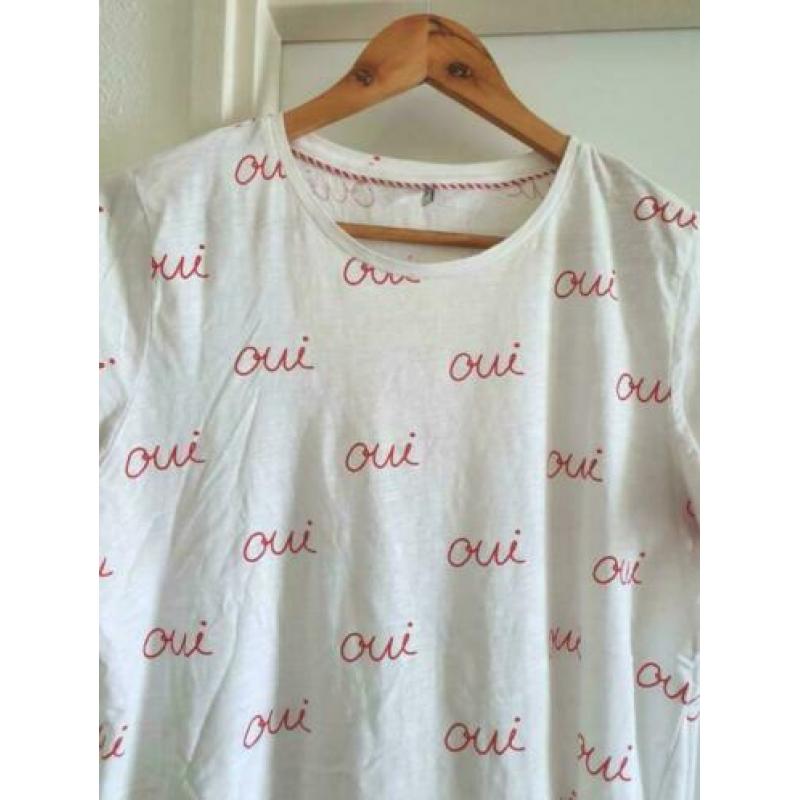 ONLY t Shirt wit+rood L/40 ??PRIJS €6,00??