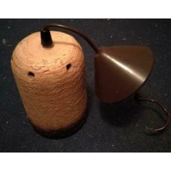 Vintage aardewerken hanglamp - retro