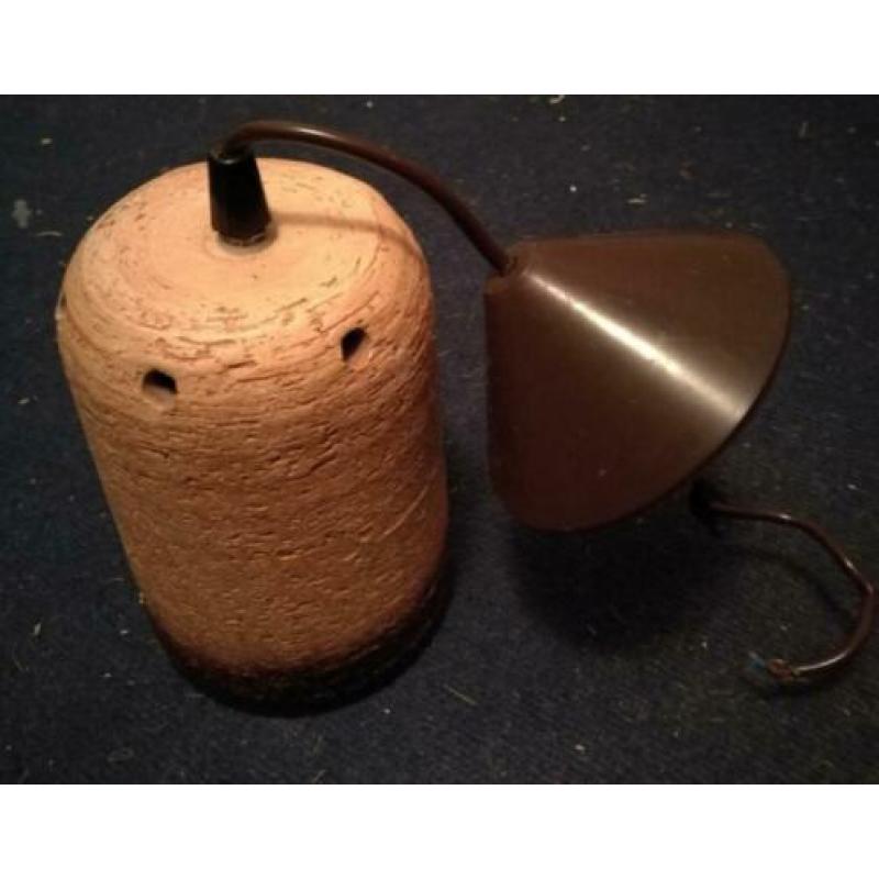 Vintage aardewerken hanglamp - retro