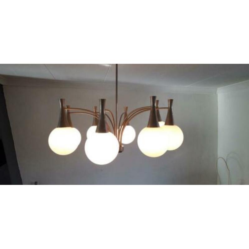 vintage hanglamp Boulanger, ontwerp Sciolari bollen
