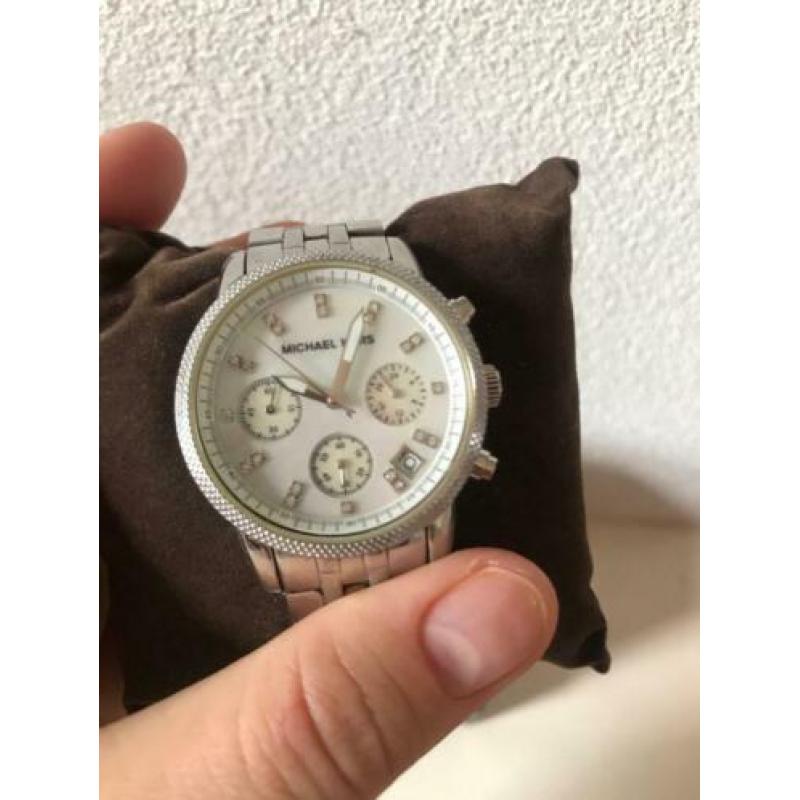 Mk5020 michael kors horloge dames zilver zilverkleur strass