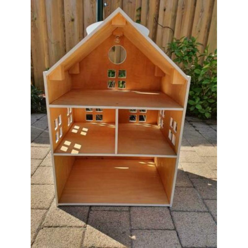 Super leuk houten poppenhuis, model grachtenpand.