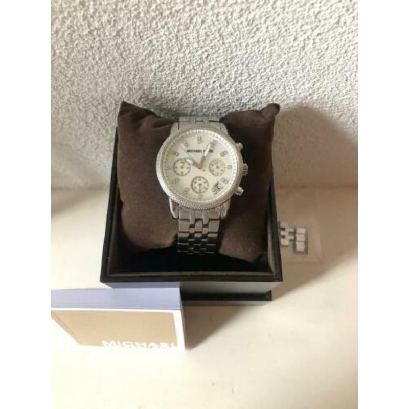 Mk5020 michael kors horloge dames zilver zilverkleur strass
