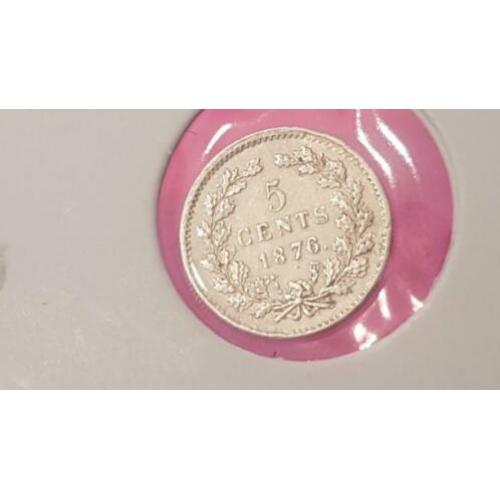 lot 5 cent 1876 en 1879 (beide schaars)