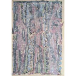Hubert Bekman mooie wasco tekening " 3 gestalten" paars