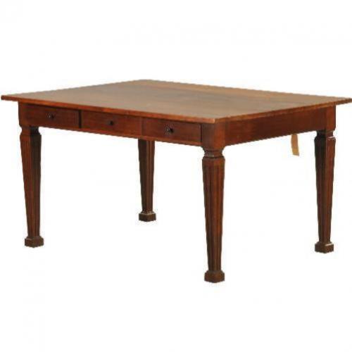 Antieke bureaus / Strakke partnerschrijftafel met 6 laden...