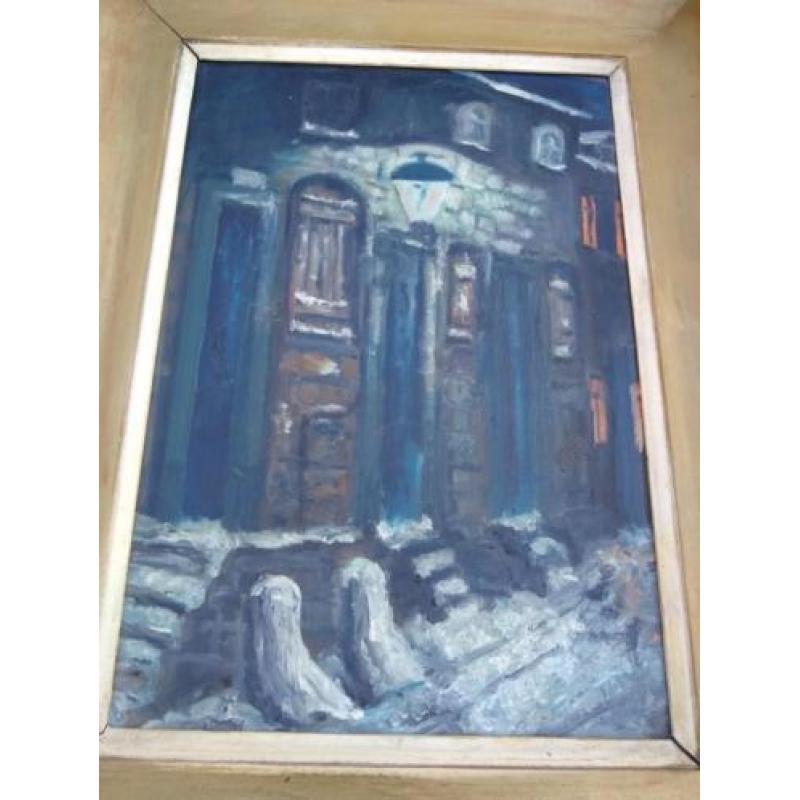 Schilderij Abtstraat in Maastricht