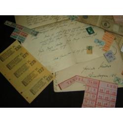 Oorlog wo2 bonnen geld munt krant foto document set 2 ww2