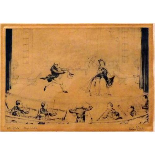 Anton Pieck, Polka, zeldzame fraaie ets