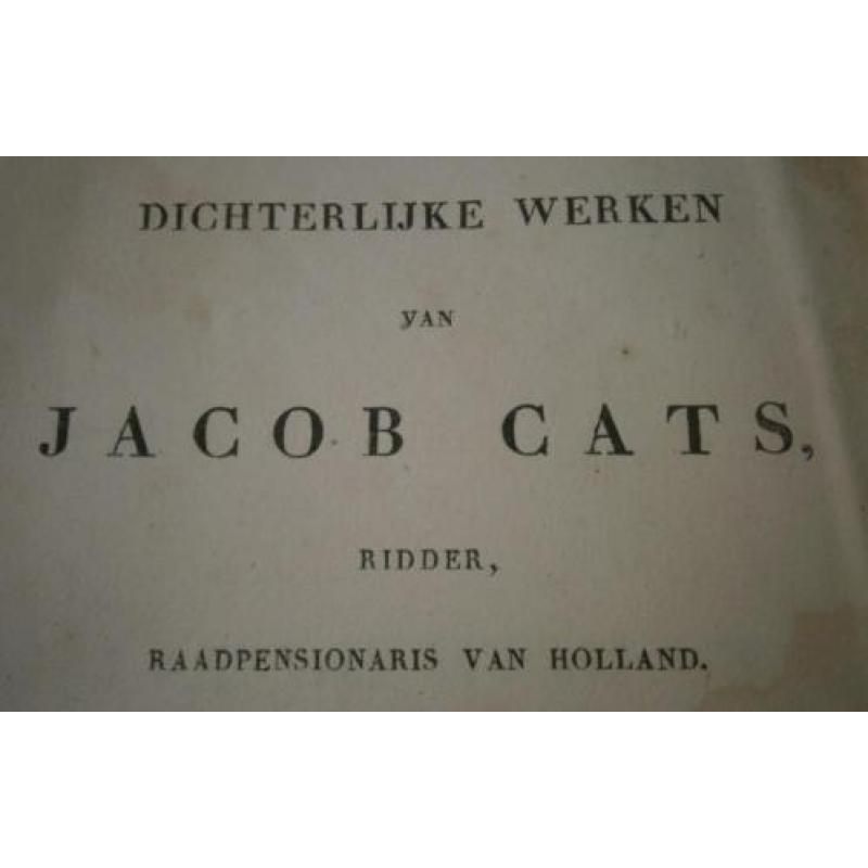 Dichterlijke Werken van Jacob Cats (1828) [Zeldzaam]