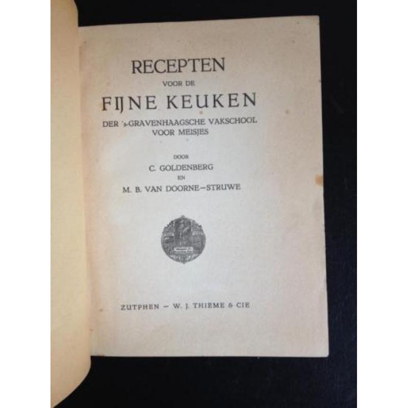 C. Goldenberg - Recepten voor de fijne keuken - Ca 1925