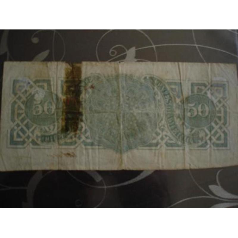 confederte fifty dollars 1863.civil war.