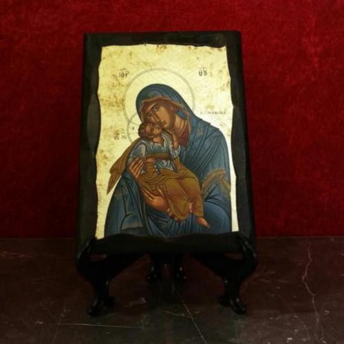 Op Byzantijnse wijze handgemaakte Grieks Orthodoxe iconen