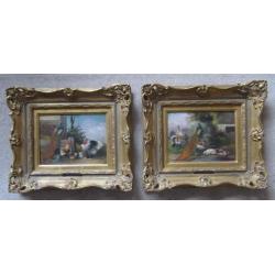 ==hoenderhofjes==pendant= Alfred Schönian 1856-1936 ==DUITS=